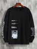 Mens Printed Sweatshirt by Tee Tall TTMPWS52 - Black