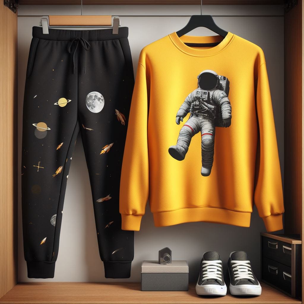 Mens Sweatshirt and Pants Set by Tee Tall - MSPSTT46 - Yellow Black