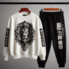 Mens Sweatshirt and Pants Set by Tee Tall - MSPSTT50 - White Black