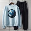 Mens Sweatshirt and Pants Set by Tee Tall - MSPSTT51 - Light Blue Black