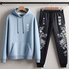 Mens Hoodie and Pants Set by Tee Tall - MHPSTT40 - Light Blue Black