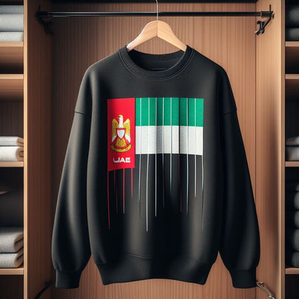 Mens Printed Sweatshirt by Tee Tall TTMPWS132 - Black