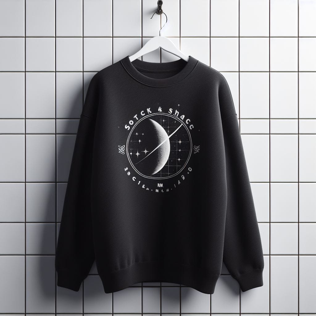 Mens Printed Sweatshirt by Tee Tall TTMPWS128 - Black