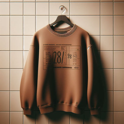 Mens Printed Sweatshirt by Tee Tall TTMPWS137 - Brown