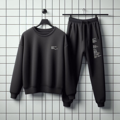 Mens Sweatshirt and Pants Set by Tee Tall - MSPSTT76 - Black Black
