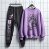 Mens Sweatshirt and Pants Set by Tee Tall - MSPSTT85 - Purple Black
