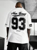 Nine Zero New Jersey Front Back Printed NZMT8 T-Shirt - White