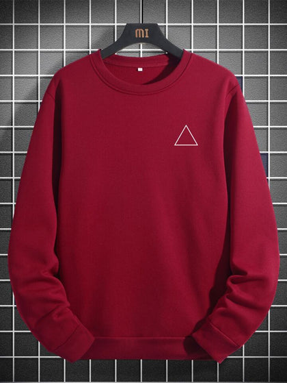 Mens Printed Sweatshirt by Tee Tall TTMPWS26 - Maroon