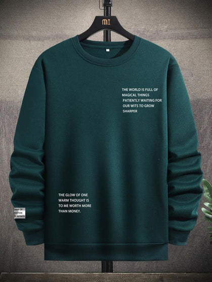 Mens Printed Sweatshirt by Tee Tall TTMPWS27 - Green