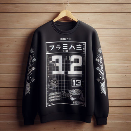 Mens Printed Sweatshirt by Tee Tall TTMPWS142 - Black