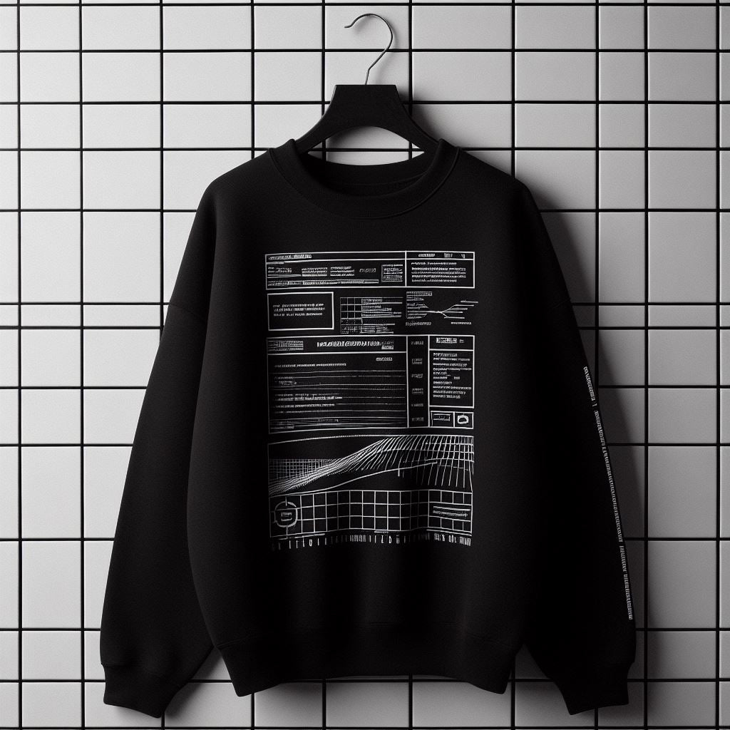 Mens Printed Sweatshirt by Tee Tall TTMPWS103 - Black