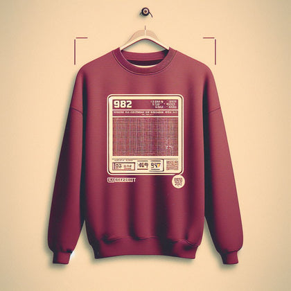 Mens Printed Sweatshirt by Tee Tall TTMPWS144 - Maroon