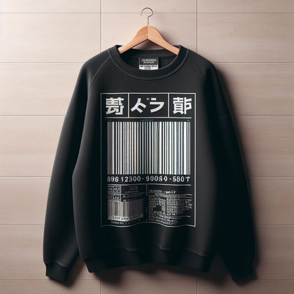 Mens Printed Sweatshirt by Tee Tall TTMPWS140 - Black