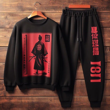 Mens Sweatshirt and Pants Set by Tee Tall - MSPSTT82 - Black Black
