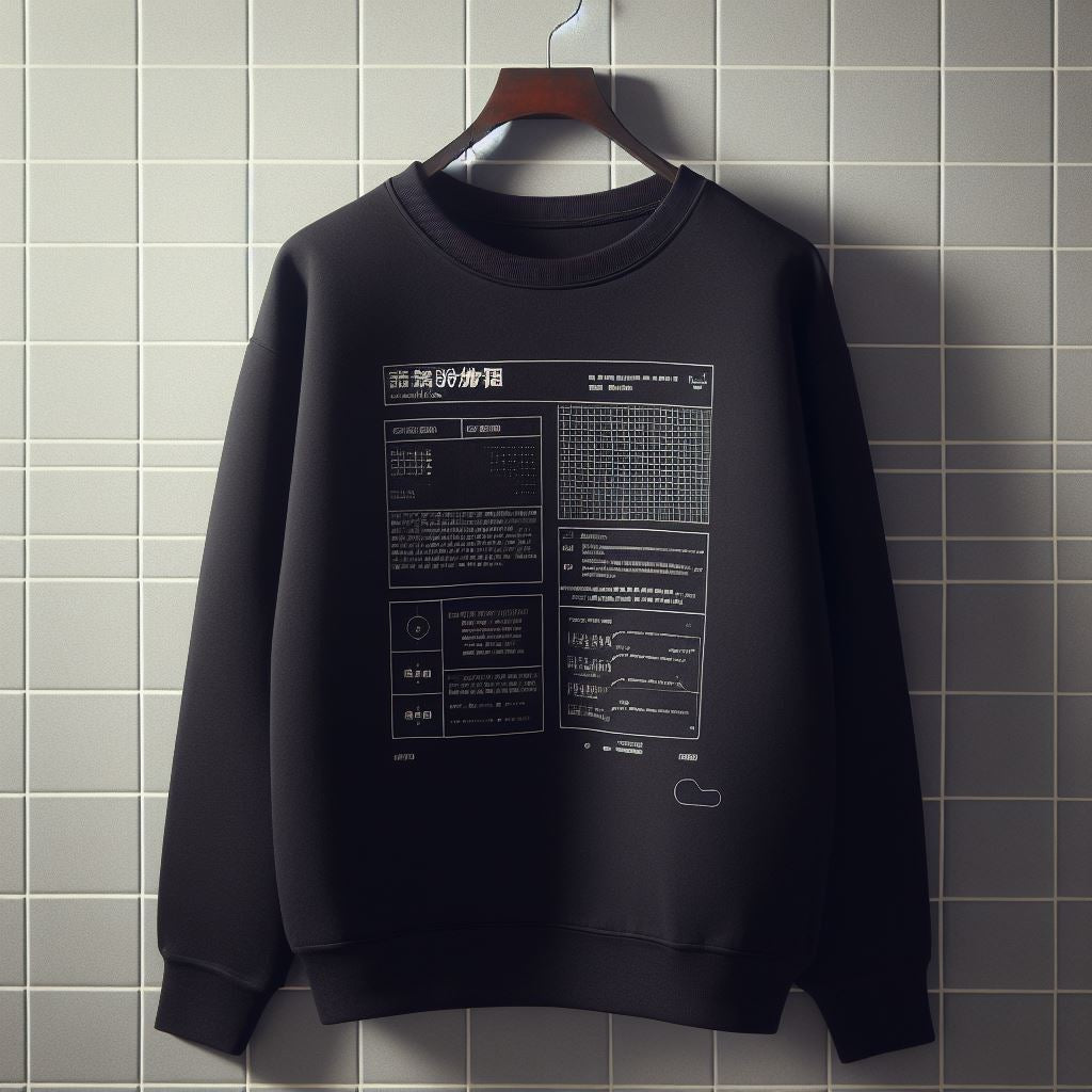 Mens Printed Sweatshirt by Tee Tall TTMPWS105 - Black