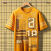 Mens Cotton Sticker Printed T-Shirt by Tee Tall TTMPS111 - Yellow
