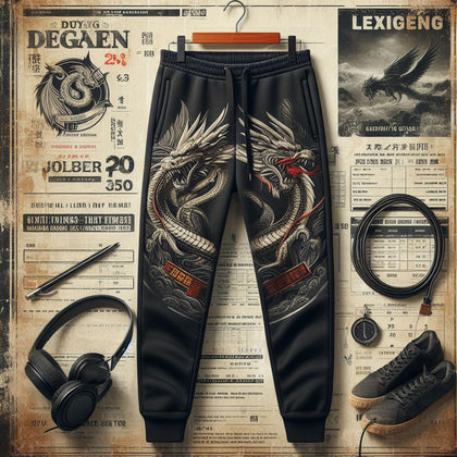 Mens Printed Jogger Pants by Tee Tall - TTMPJP1 - Black