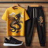 Mens Jogger Pants + T-Shirt Set by Nine Zero - NZMPRIPP10 - Yellow Black