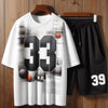 Mens Summer Shorts + T-Shirt Set by Tee Tall - TTMSS194 - White Black