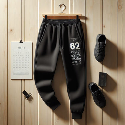Mens Printed Jogger Pants by Tee Tall - TTMPJP9 - Black