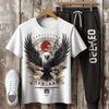 Mens Pants + T-Shirt Printed Set by Tee Tall - TTMPTZS15 - White Black
