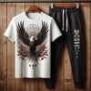 Mens Pants + T-Shirt Printed Set by Tee Tall - TTMPTZS18 - White Black