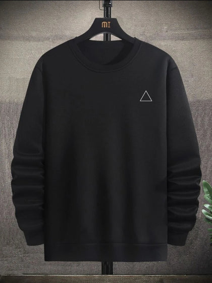 Mens Printed Sweatshirt by Tee Tall TTMPWS26 - Black