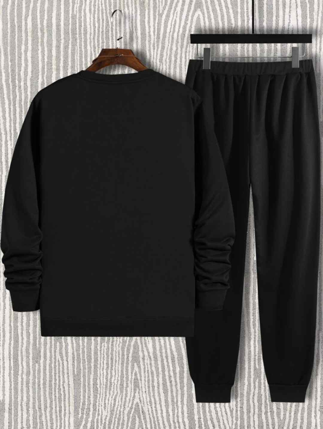 Mens Sweatshirt and Pants Set by Tee Tall - MSPSTT12 - Black Black