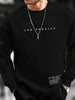 Mens Printed Sweatshirt by Tee Tall TTMPWS42 - Black