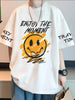 Nine Zero Dragon Smile Emoji Printed NZMT4 T-Shirt - White