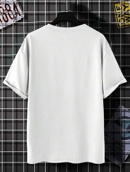 Mens Cotton Sticker Printed T-Shirt TTMPS131 - White