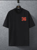 Mens Cotton Sticker Printed T-Shirt TTMPS137 - Black