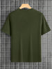 Mens Cotton Sticker Printed T-Shirt TTMPS136 - Olive Green