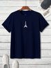 Nine Zero Paris Printed NZMT20 T-Shirt - Navy Blue