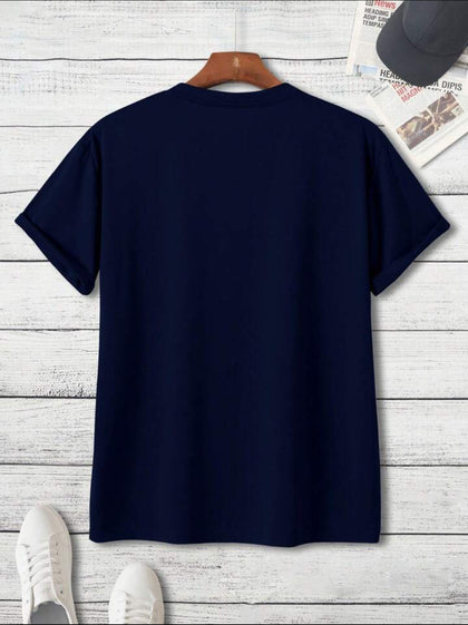Nine Zero Paris Printed NZMT20 T-Shirt - Navy Blue