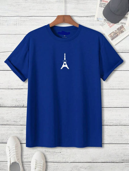 Nine Zero Paris Printed NZMT20 T-Shirt - Royal Blue