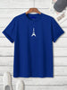 Nine Zero Paris Printed NZMT20 T-Shirt - Royal Blue