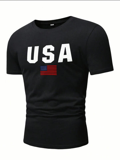 Nine Zero USA Printed NZMT22 T-Shirt - Black