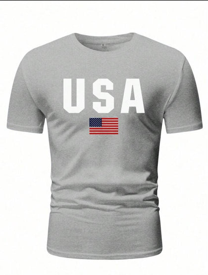 Nine Zero USA Printed NZMT22 T-Shirt - Grey