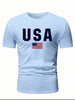 Nine Zero USA Printed NZMT22 T-Shirt - Light Blue