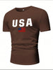 Nine Zero USA Printed NZMT22 T-Shirt - Brown