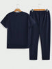 Mens Pants + T-Shirt Printed Set by Nine Zero - NZMPSET1 - Navy Blue