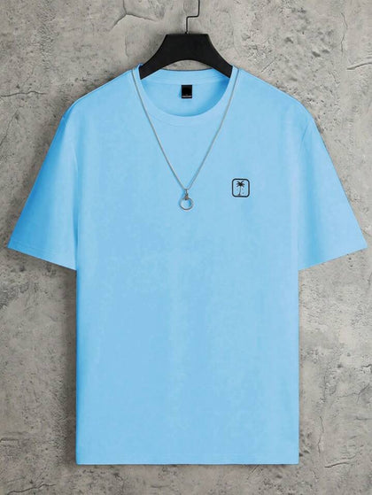 Nine Zero Tree Printed NZMT39 T-Shirt - Light Blue