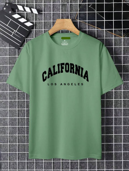 Nine Zero California Printed NZMT37 T-Shirt - Mint Green