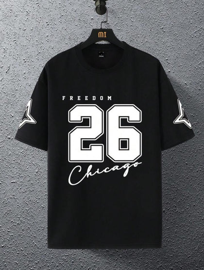 Nine Zero Chicago 26 Printed NZMT7 T-Shirt - Black