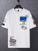 Nine Zero Stickers Printed NZMT11 T-Shirt - White