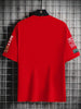 Nine Zero Stickers Printed NZMT11 T-Shirt - Red