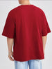 Nine Zero Mens Oversized Drop Shoulder NZOSDS T-Shirt - Red