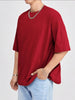 Nine Zero Mens Oversized Drop Shoulder NZOSDS T-Shirt - Red