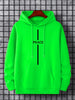 Tee Tall Mens Printed Kangaroo Hoodie TTMPKHPR7 - Neon Green